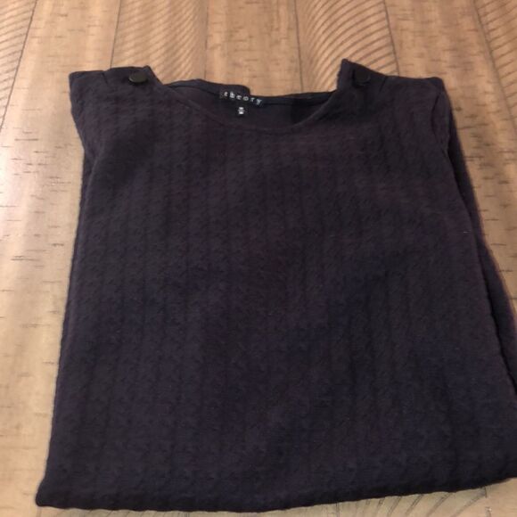 Theory 2 Pocket SOFT Dress in Midnight Blue. - Picture 8 of 11